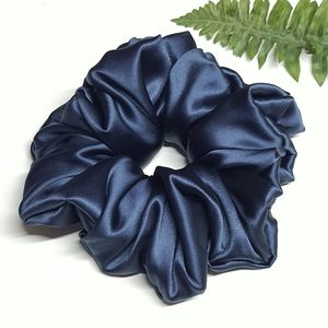 8 for $15 * Large Satin Midnight Blue Scrunchie